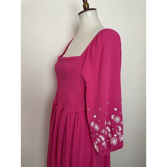 Torrid Dress Mini Pullover Smocked Floral Print Stretch - Picture 6 of 11